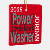 Power Washer Extraordinaire Keramisch Ornament (Rechts)