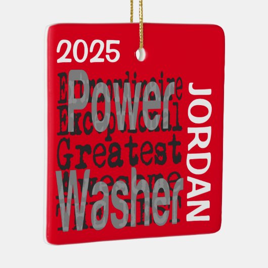 Power Washer Extraordinaire Keramisch Ornament (Rechts)