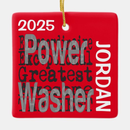 Power Washer Extraordinaire Keramisch Ornament (Voorkant)