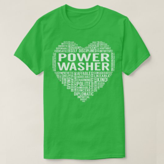 Power Washer Heart T-shirt (Design voorkant)