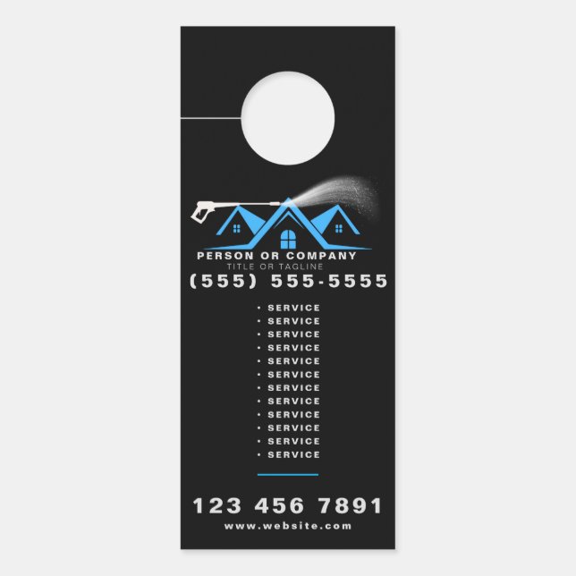 Power Washer House Cleaning Pressure Washing Deurhanger (Voorkant)