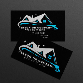 Power Washer Huis Reiniging Druk Wassen Visitekaartje