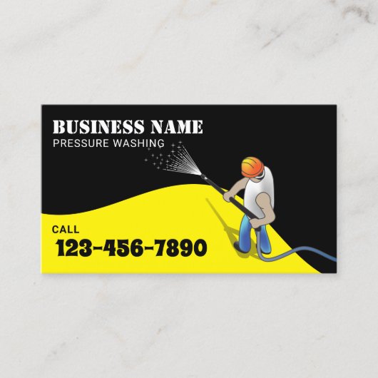 Power Washer Pressure Washing Pro House Cleaning B Visitekaartje (Voorkant)
