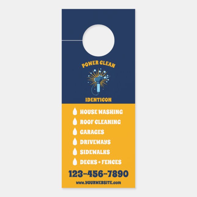 Power Washing Deurhanger (Voorkant)