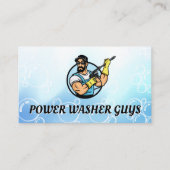 Power Washing Guy Logo | Zeepbellen Visitekaartje (Voorkant)