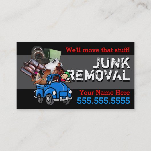 Power Washing/Junk Hauling Business Promo Card Visitekaartje (Voorkant)
