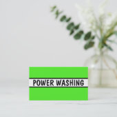 Power Washing Neon Green Visitekaartje (Staand voorkant)