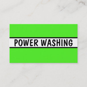 Power Washing Neon Green Visitekaartje