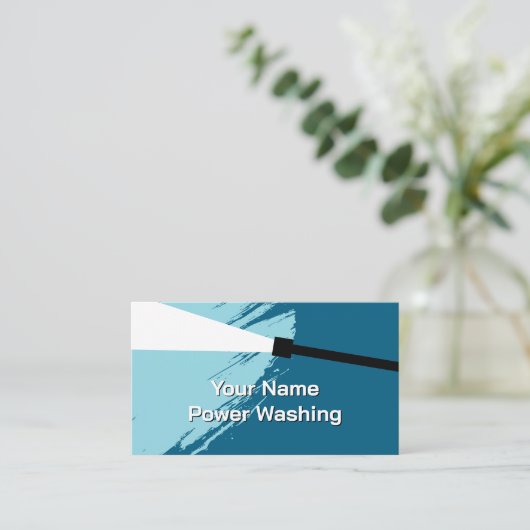 Power Washing oprit druk reinigen Visitekaartje (Staand voorkant)