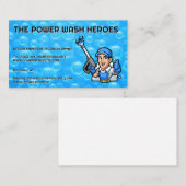 Power Washing Worker | Zeepbellen Visitekaartje (Voorkant / Achterkant)