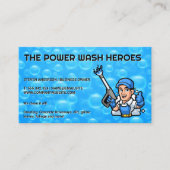 Power Washing Worker | Zeepbellen Visitekaartje (Voorkant)