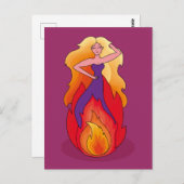 Power women postcard briefkaart (Voorkant / Achterkant)