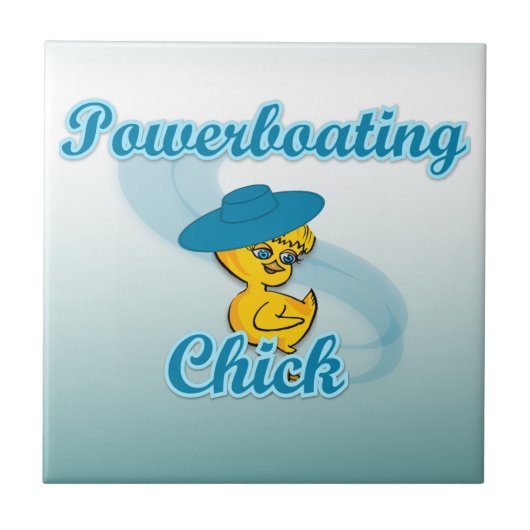 Powerboating Chick #3 Tegeltje (Voorkant)