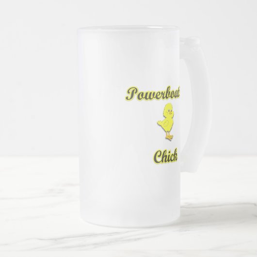 Powerboating Chick Matglas Bierpul (Voorkant rechts)