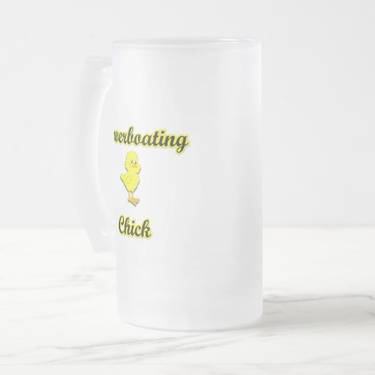 Powerboating Chick Matglas Bierpul (Voorkant links)