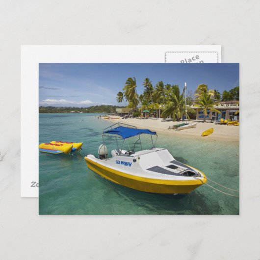 Powerboot en banaanboot briefkaart (Voorkant / Achterkant)