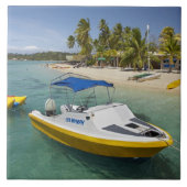 Powerboot en banaanboot tegeltje (Voorkant)