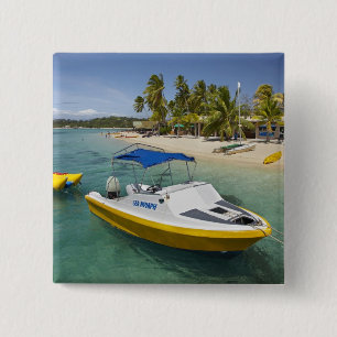 Powerboot en bananenboot vierkante button 5,1 cm