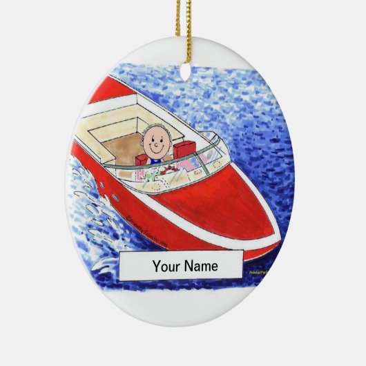 Powerboot — man keramisch ornament (Rechts)