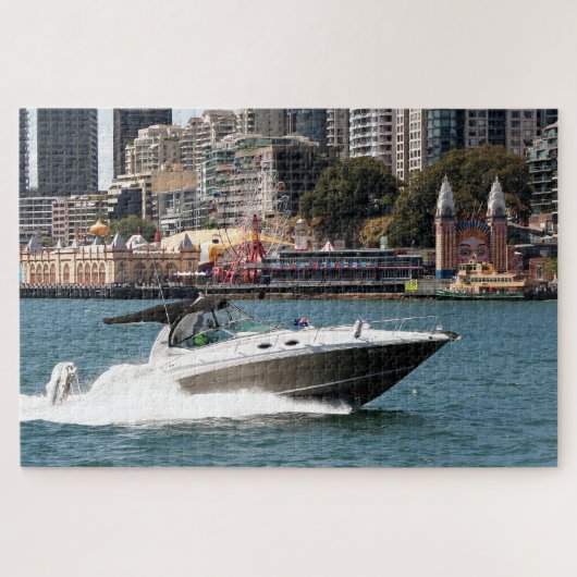 Powerboot op Sydney Harbour, Australië Legpuzzel (Horizontaal)