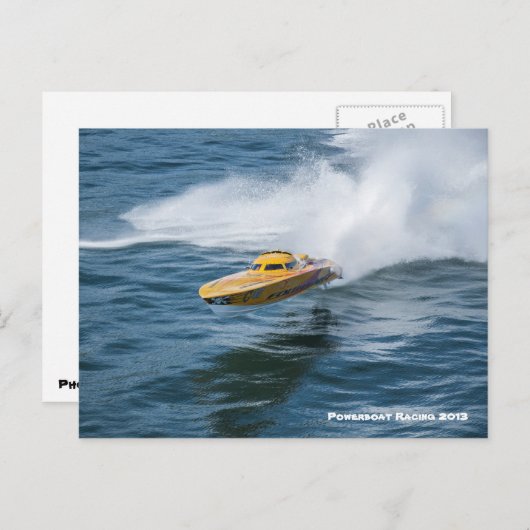 Powerboot Racing Briefkaart (Voorkant / Achterkant)