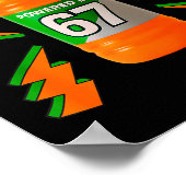 Powered By 67 Aura Energy Funny 6 7 Meme Six Seven Poster (Hoek)