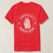 Powered By A Donated Heart Heart Transplant Recipi T-shirt (Design voorkant)