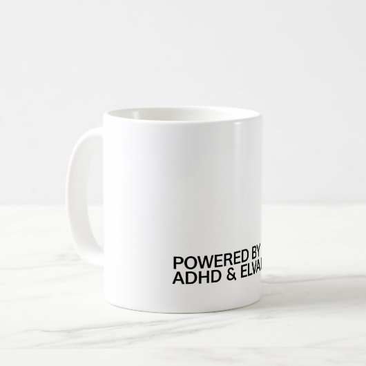 Powered By ADHD & Elvanse Koffiemok (Voorkant links)