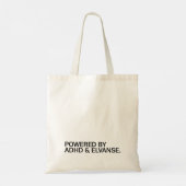 Powered by ADHD & Elvanse – Neurodivergent Tote Bag (Achterkant)