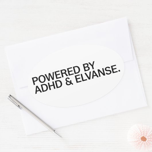 Powered By ADHD & Elvanse | Sticker (Envelop)