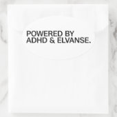 Powered By ADHD & Elvanse | Sticker (Tas)