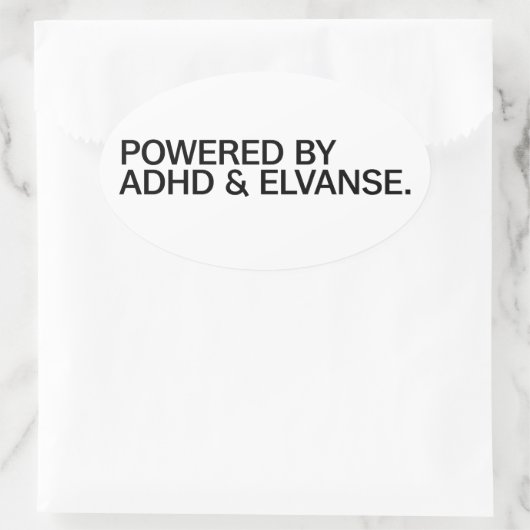  Powered By ADHD & Elvanse  | Sticker (Tas)