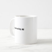 Powered by AI Mug – AI-Themed Gift for Techies  Koffiemok (Voorkant links)
