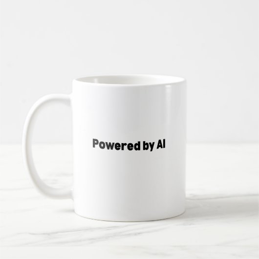 Powered by AI Mug – AI-Themed Gift for Techies  Koffiemok (Links)