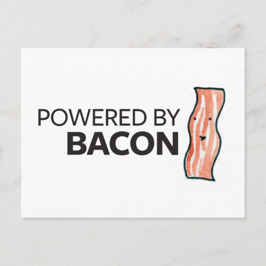 Powered by Bacon Briefkaart (Voorkant)
