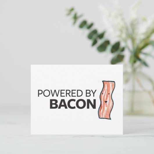 Powered by Bacon Briefkaart (Staand voorkant)