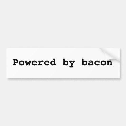 Powered by Bacon Bumpersticker (Voorkant)