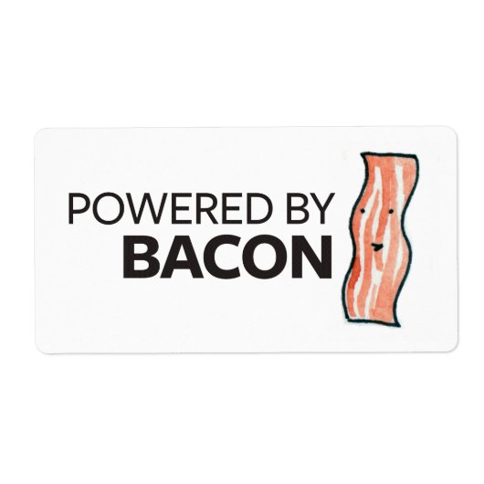 Powered by Bacon Etiket (Voorkant)