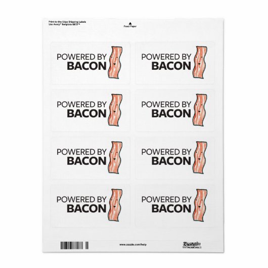 Powered by Bacon Etiket (Full Sheet)