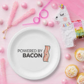 Powered by Bacon Papieren Bordje (Feest)