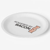 Powered by Bacon Papieren Bordje (Gekanteld)