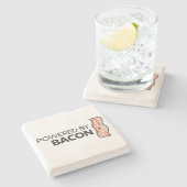 Powered by Bacon Stenen Onderzetter (Zijkant)