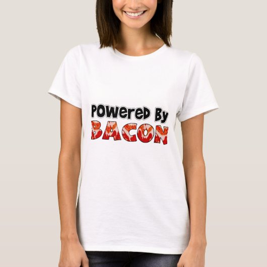 Powered by Bacon T-shirt (Voorkant)