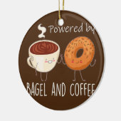 Powered by Bagel and Coffee Bagel lover Baking Keramisch Ornament (Links)