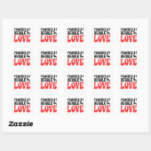 Powered By Beagle Love Vierkante Sticker (Vel)