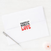 Powered By Beagle Love Vierkante Sticker (Envelop)