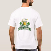Powered by Beer and Luck Funny St. Patrick’s Day  T-shirt (Achterkant)