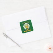 Powered by Beer St Patrick’s Day Shirt Autocolante Vierkante Sticker (Envelop)