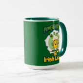 Powered by Beer St Patrick’s Day Shirt – caneca Mok (Voorkant rechts)