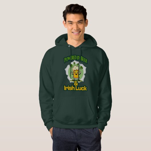 Powered by Beer St Patrick’s Day Shirt – Moletons (Voorkant volledig)